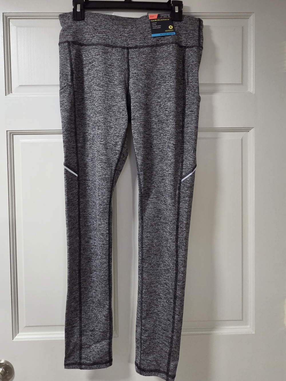 Xersion Grey Heather High-Waist Active Leggings